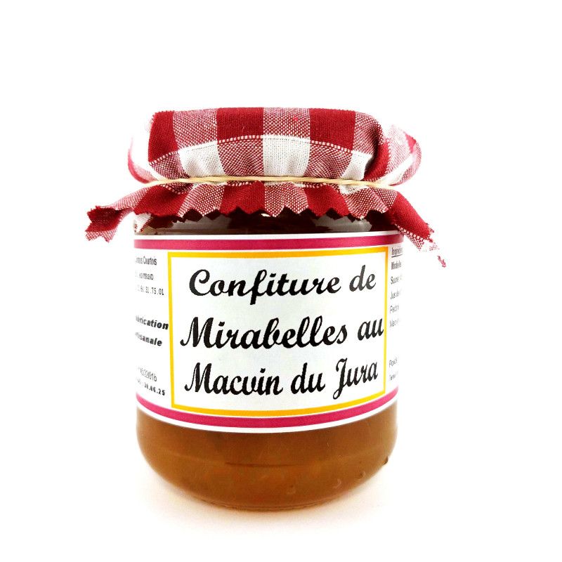 Confiture mirabelles Macvin du Jura - Au Comtois Courtois - 230 g