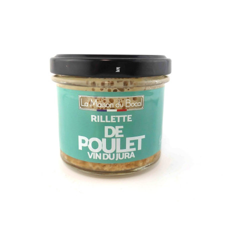 Rillettes poulet vin du Jura - La Maison du Bocal - 90 g