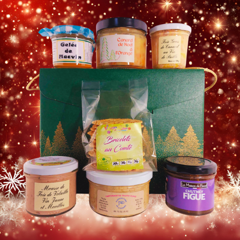 Petit coffret gourmand de Noël "L'apéro des lutins"